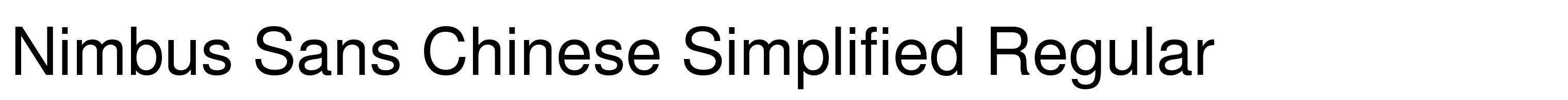 Nimbus Sans Chinese Simplified Regular